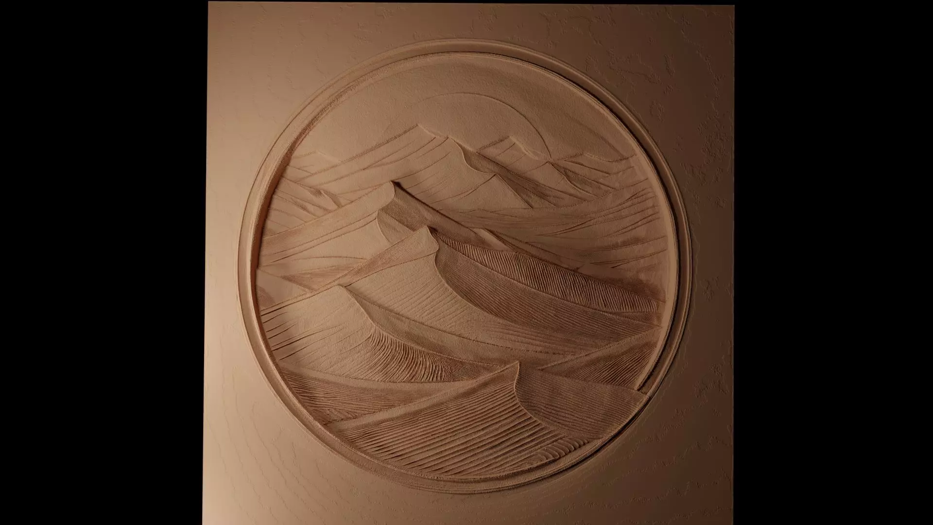 Sand Dunes CNC 3d Print High Relief Sand Casting 3D print model_0