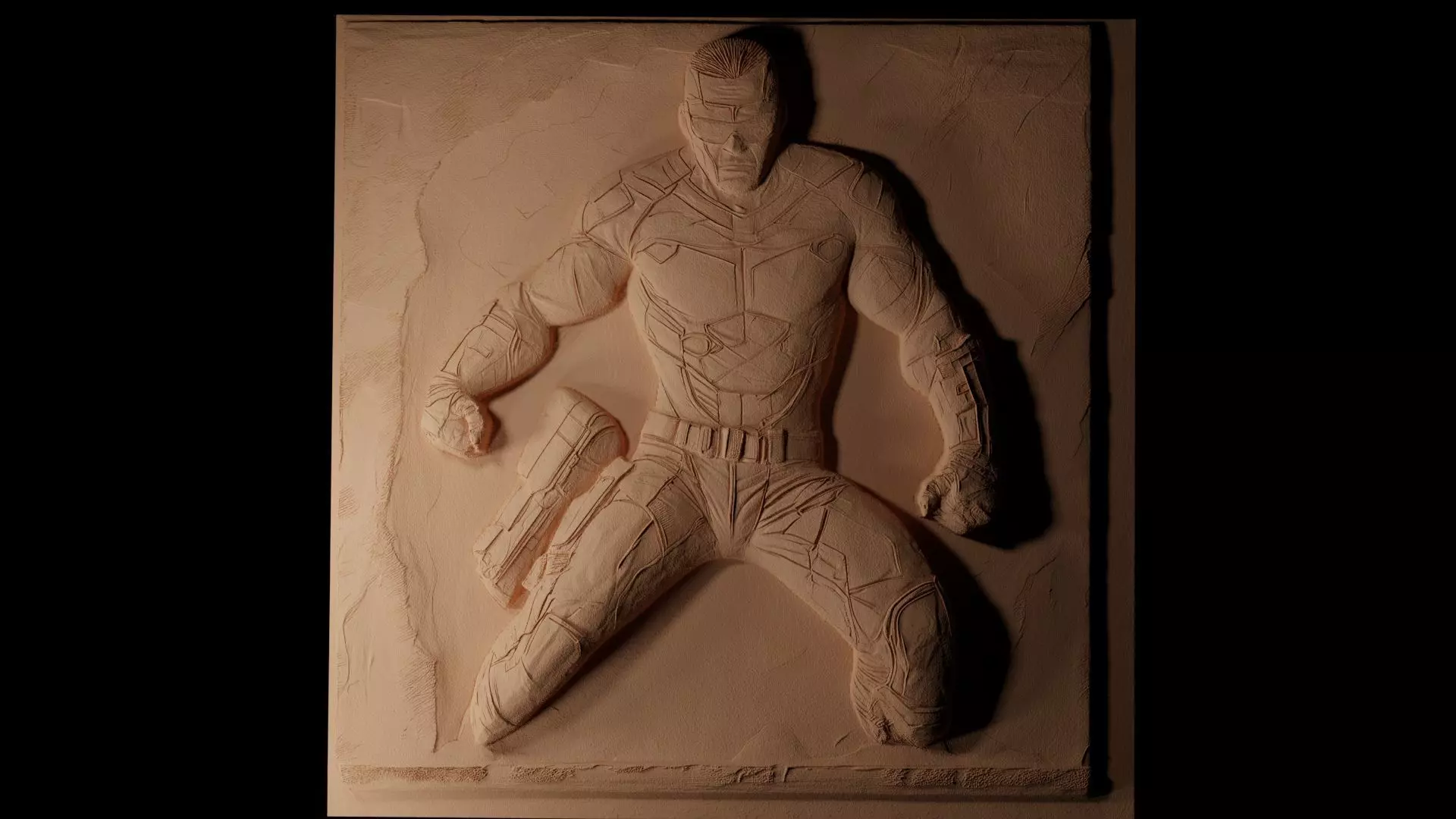 Sam Fisher Splinter Cell CNC 3d Print High Relief Sand Casting 3D print model_0