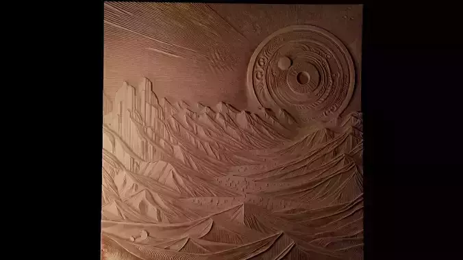 Sahara Desert CNC 3d Print High Relief Sand Casting