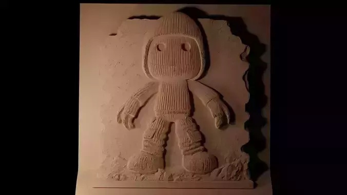 Sackboy LittleBigPlanet CNC 3d Print High Relief Sand Casting