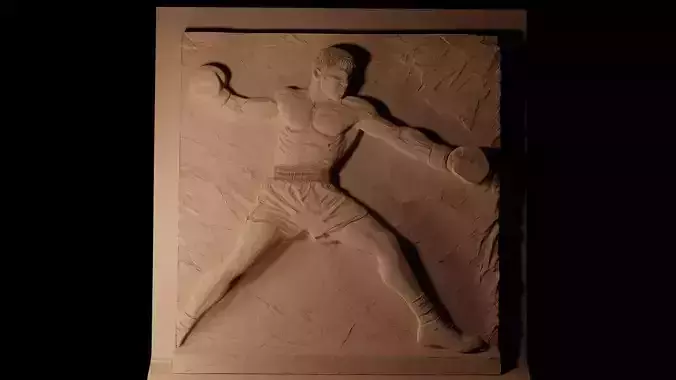 Rocky Balboa  CNC 3d Print High Relief Sand Casting