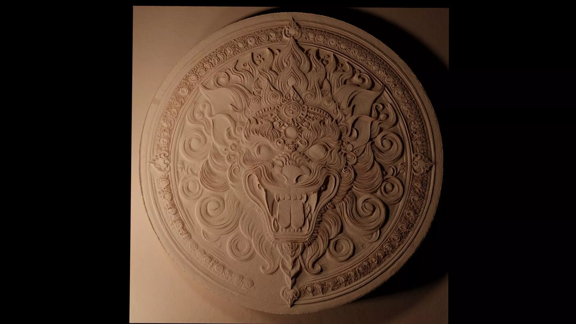 Rakshasa CNC 3d Print High Relief Sand Casting 3D print model_0