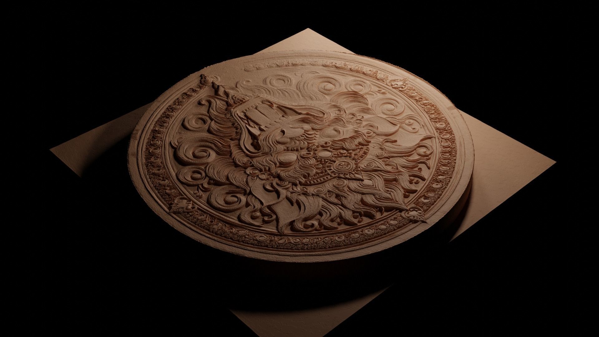 Rakshasa CNC 3d Print High Relief Sand Casting 3D print model_3