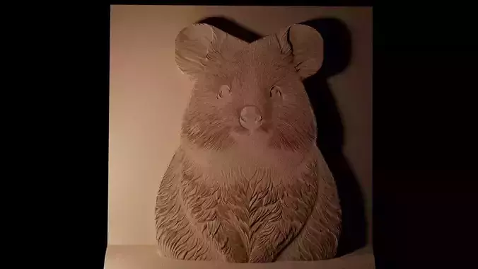 Quokka CNC 3d Print High Relief Sand Casting 3D print model
