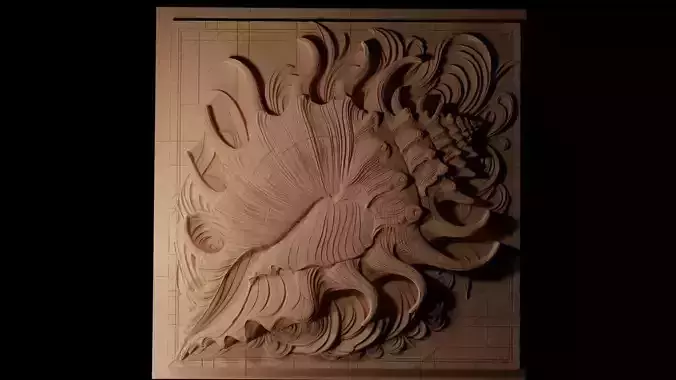 Queen Conch CNC 3d Print High Relief Sand Casting