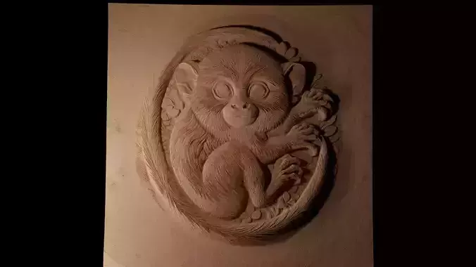 Pygmy Marmoset CNC 3d Print High Relief Sand Casting