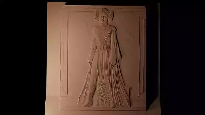 Princess Leia Star Wars CNC 3d Print High Relief Sand Casting