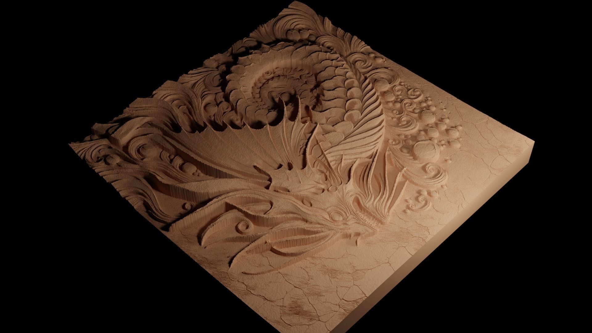 Portuguese Man of War CNC 3d Print High Relief Sand Casting 3D print model_4