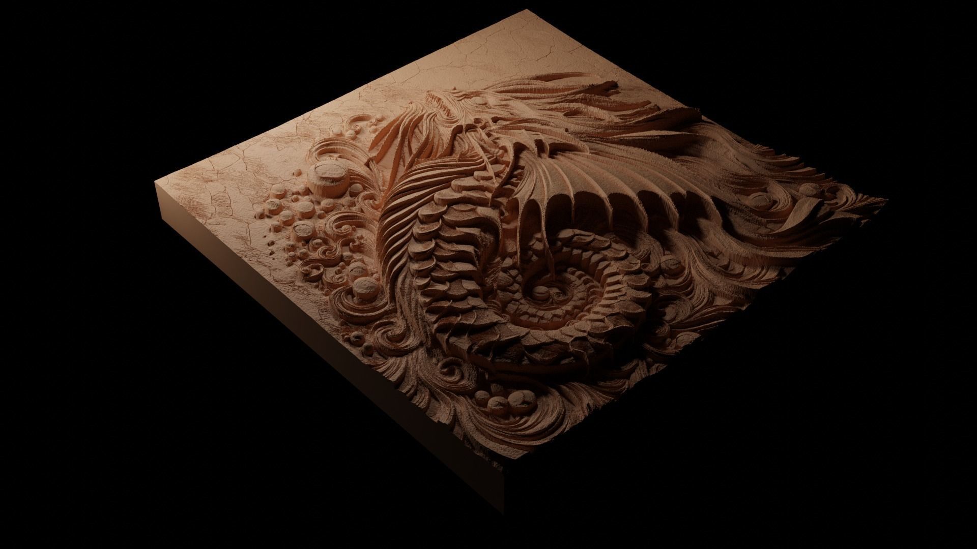 Portuguese Man of War CNC 3d Print High Relief Sand Casting 3D print model_1