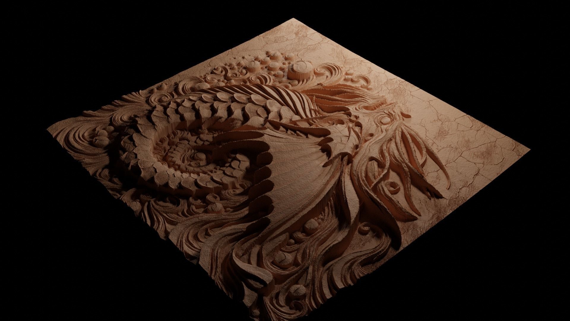 Portuguese Man of War CNC 3d Print High Relief Sand Casting 3D print model_3