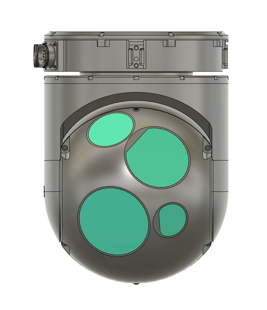 Wescam mx 10 Black GameReady LODs Drone Camera Low-poly 3D model_4