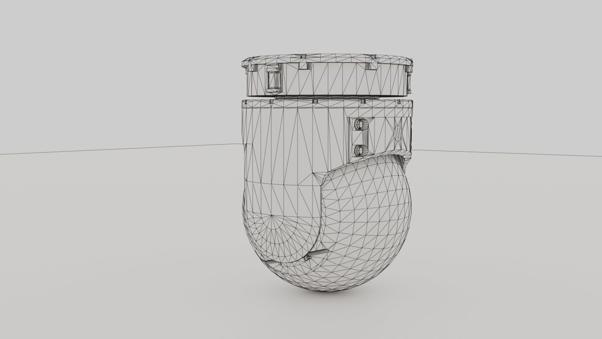 Wescam mx 10 Black GameReady LODs Drone Camera Low-poly 3D model_24