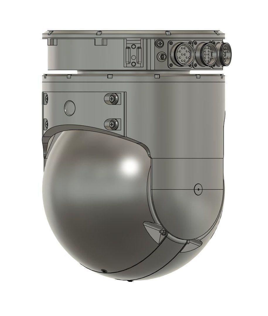 Wescam mx 10 Black GameReady LODs Drone Camera Low-poly 3D model_1