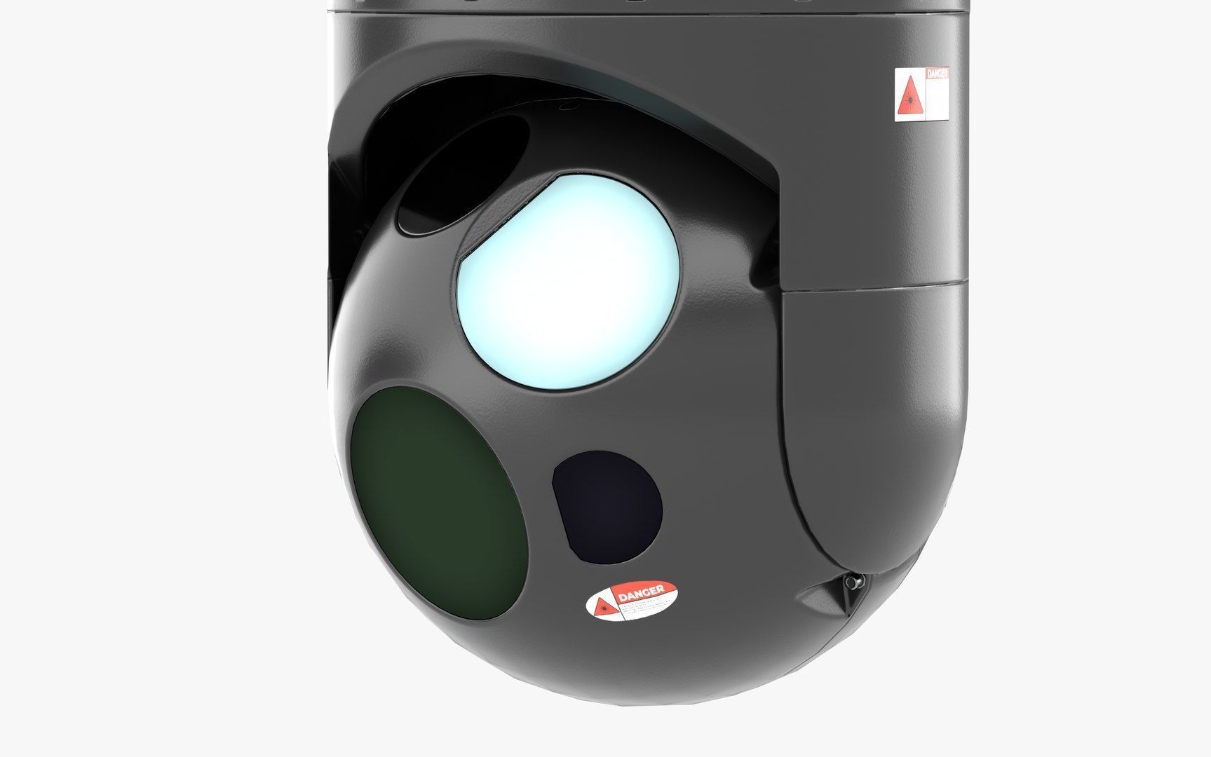 Wescam mx 10 Black GameReady LODs Drone Camera Low-poly 3D model_19