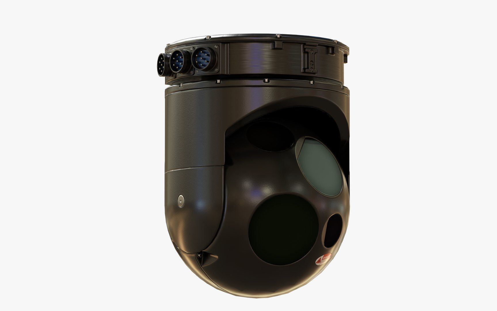 Wescam mx 10 Black GameReady LODs Drone Camera Low-poly 3D model_10