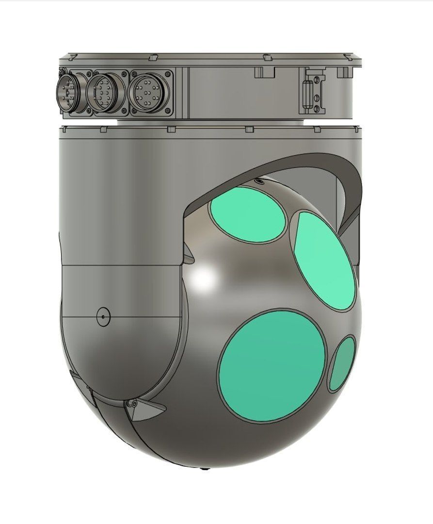 Wescam mx 10 Black GameReady LODs Drone Camera Low-poly 3D model_2