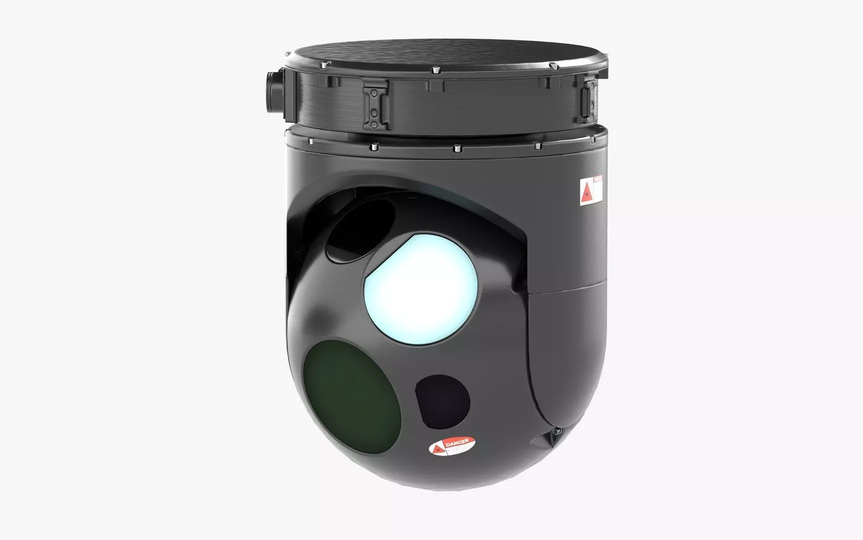 Wescam mx 10 Black GameReady LODs Drone Camera Low-poly 3D model_0