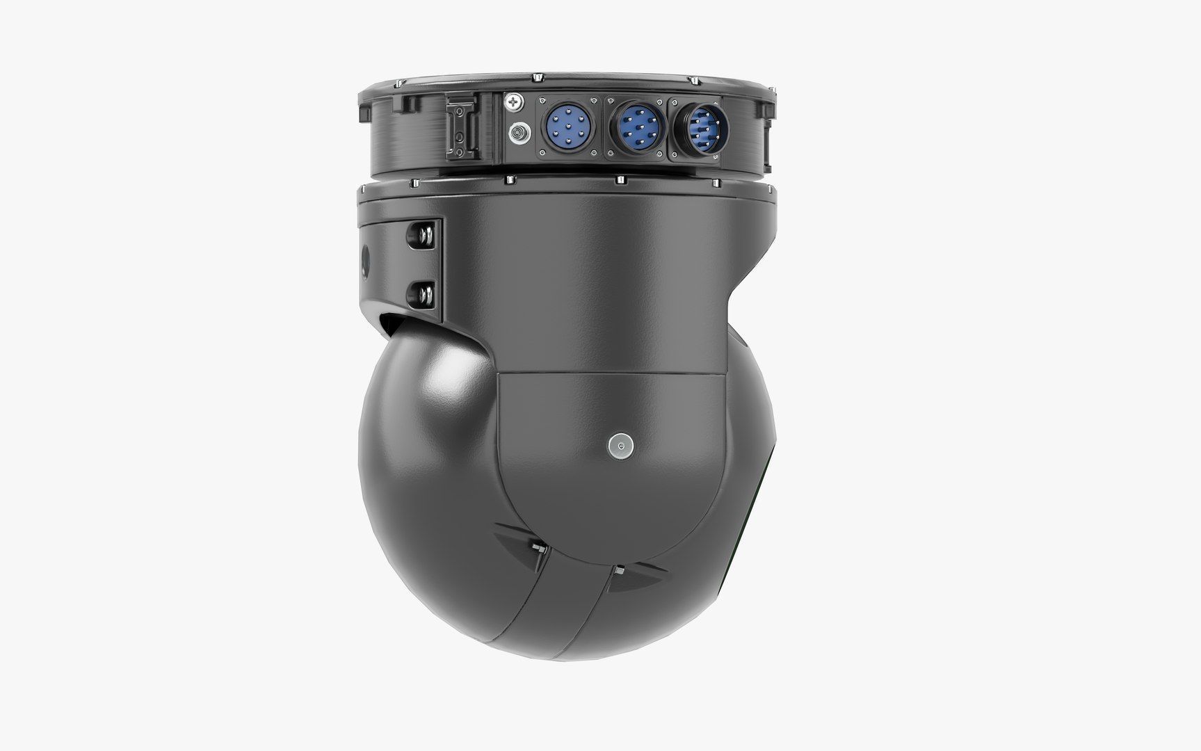 Wescam mx 10 Black GameReady LODs Drone Camera Low-poly 3D model_21