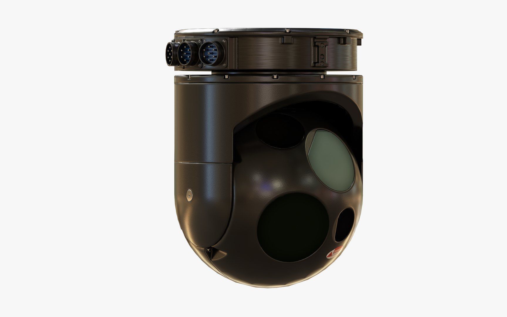 Wescam mx 10 Black GameReady LODs Drone Camera Low-poly 3D model_13