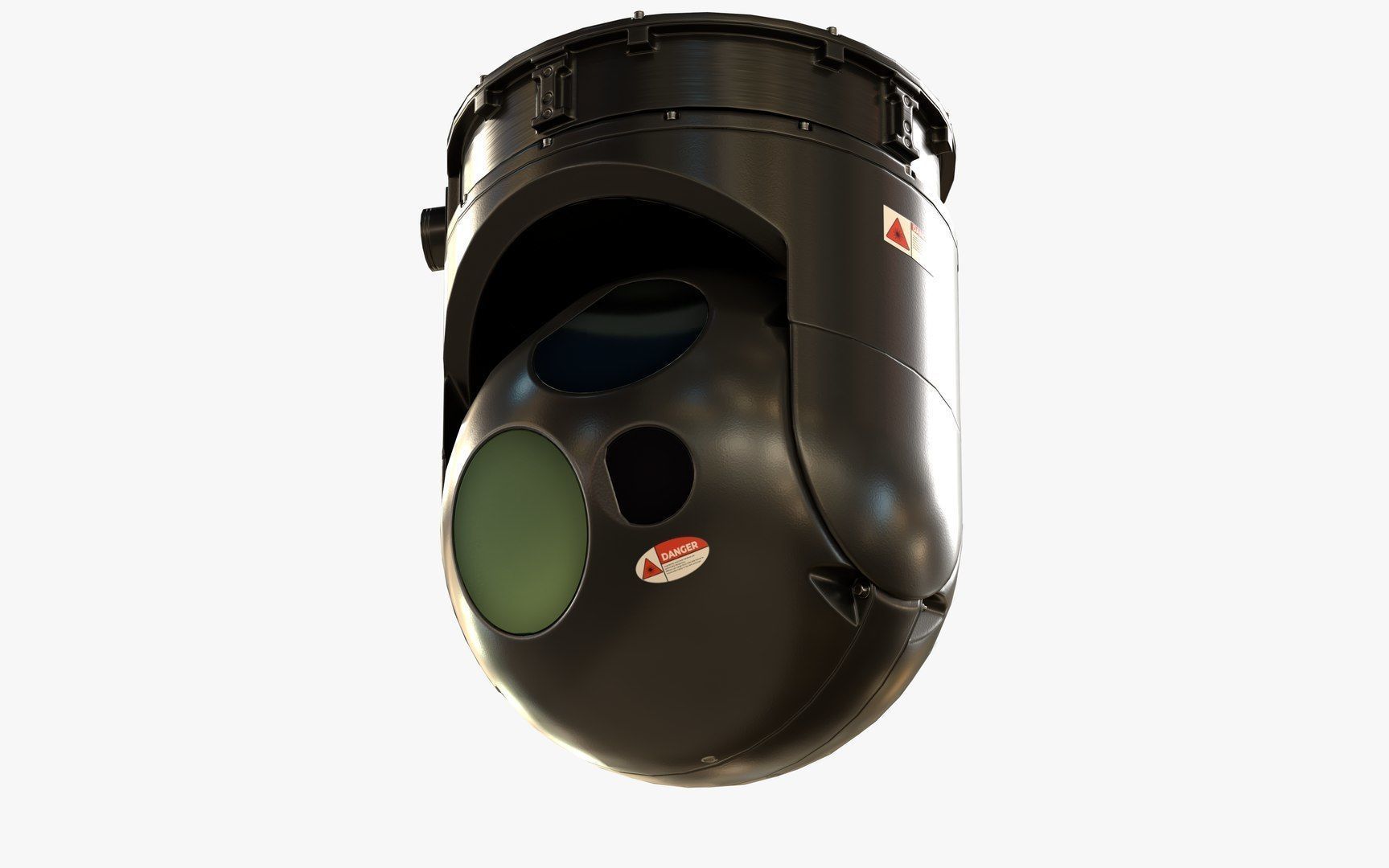 Wescam mx 10 Black GameReady LODs Drone Camera Low-poly 3D model_8