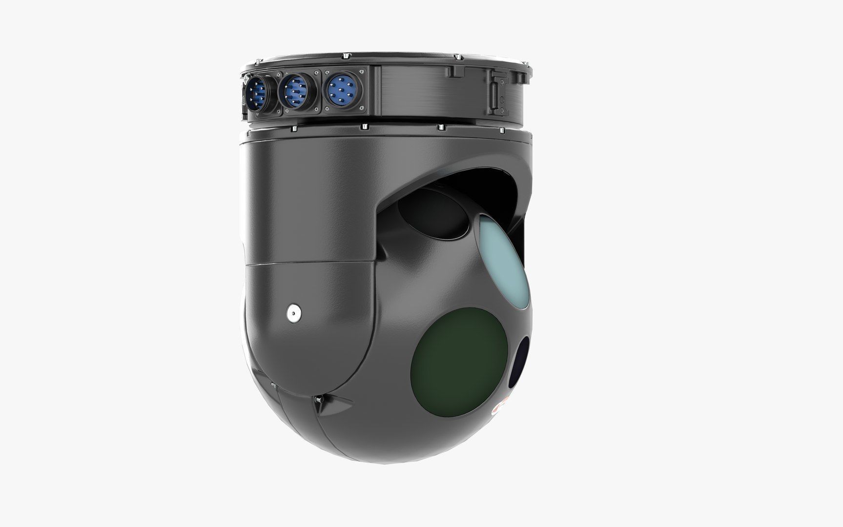 Wescam mx 10 Black GameReady LODs Drone Camera Low-poly 3D model_20