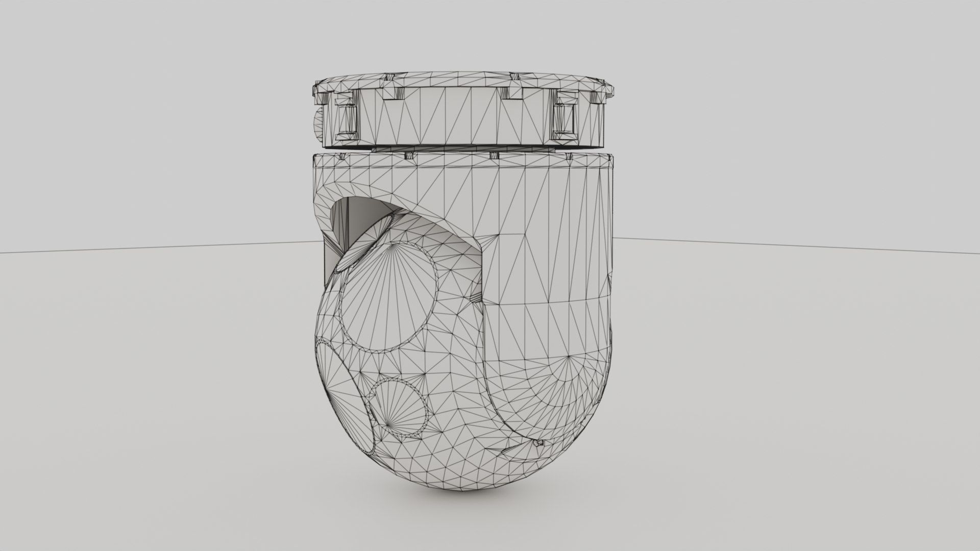 Wescam mx 10 Black GameReady LODs Drone Camera Low-poly 3D model_22