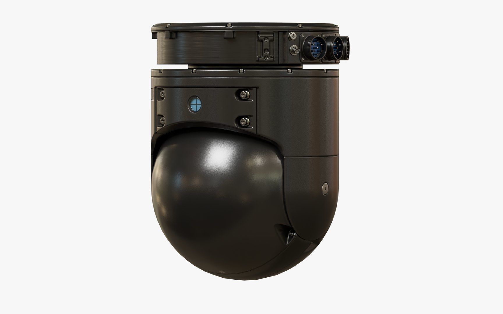 Wescam mx 10 Black GameReady LODs Drone Camera Low-poly 3D model_6