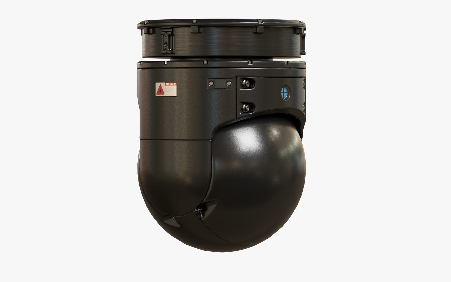 Wescam mx 10 Black GameReady LODs Drone Camera Low-poly 3D model_7