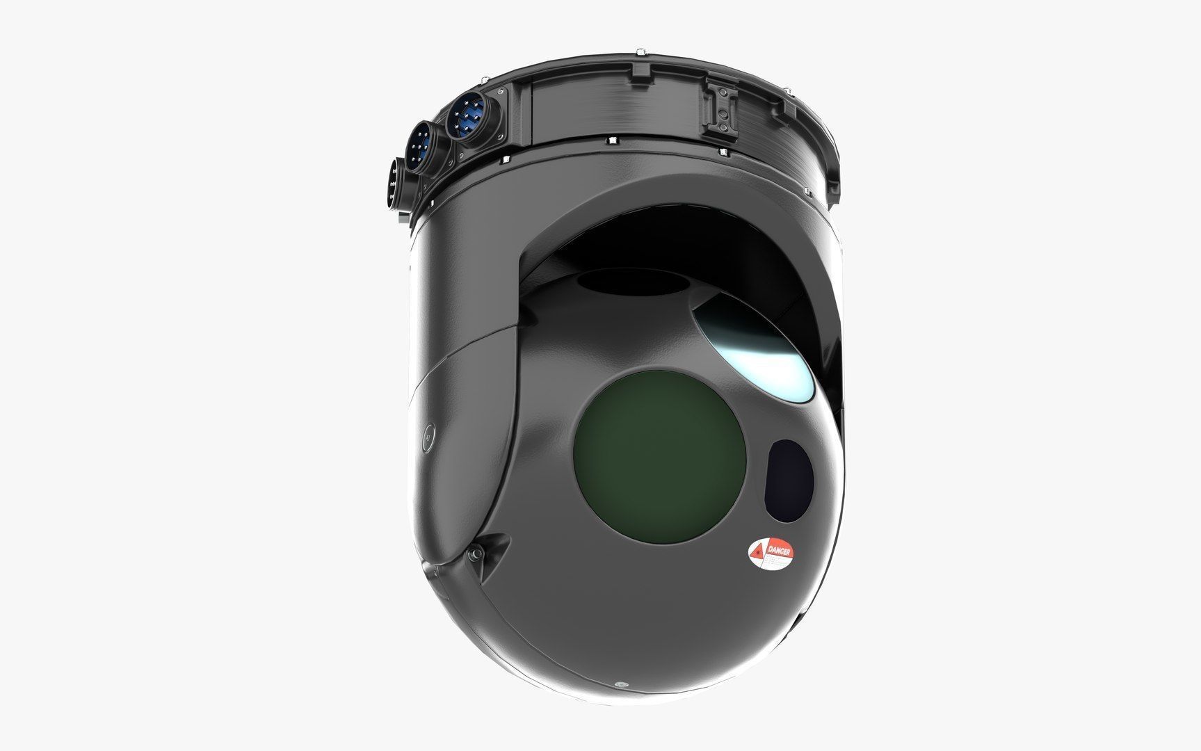 Wescam mx 10 Black GameReady LODs Drone Camera Low-poly 3D model_17