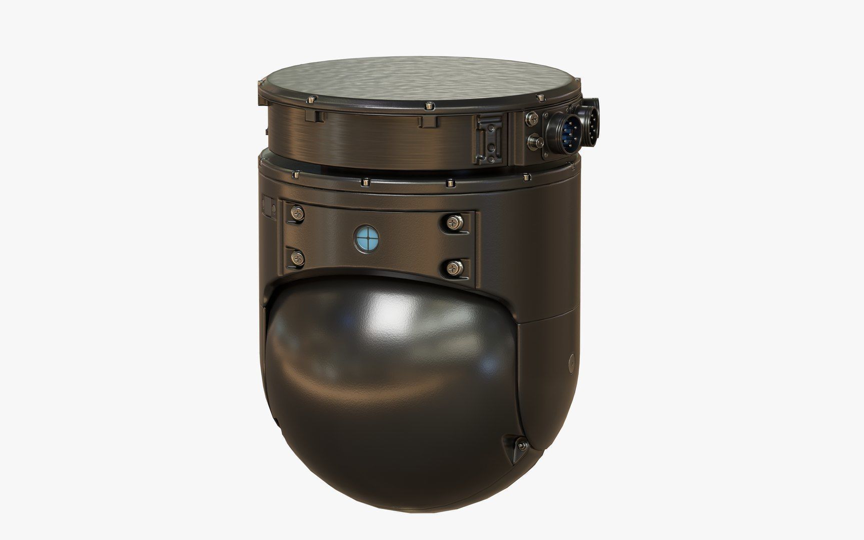 Wescam mx 10 Black GameReady LODs Drone Camera Low-poly 3D model_11