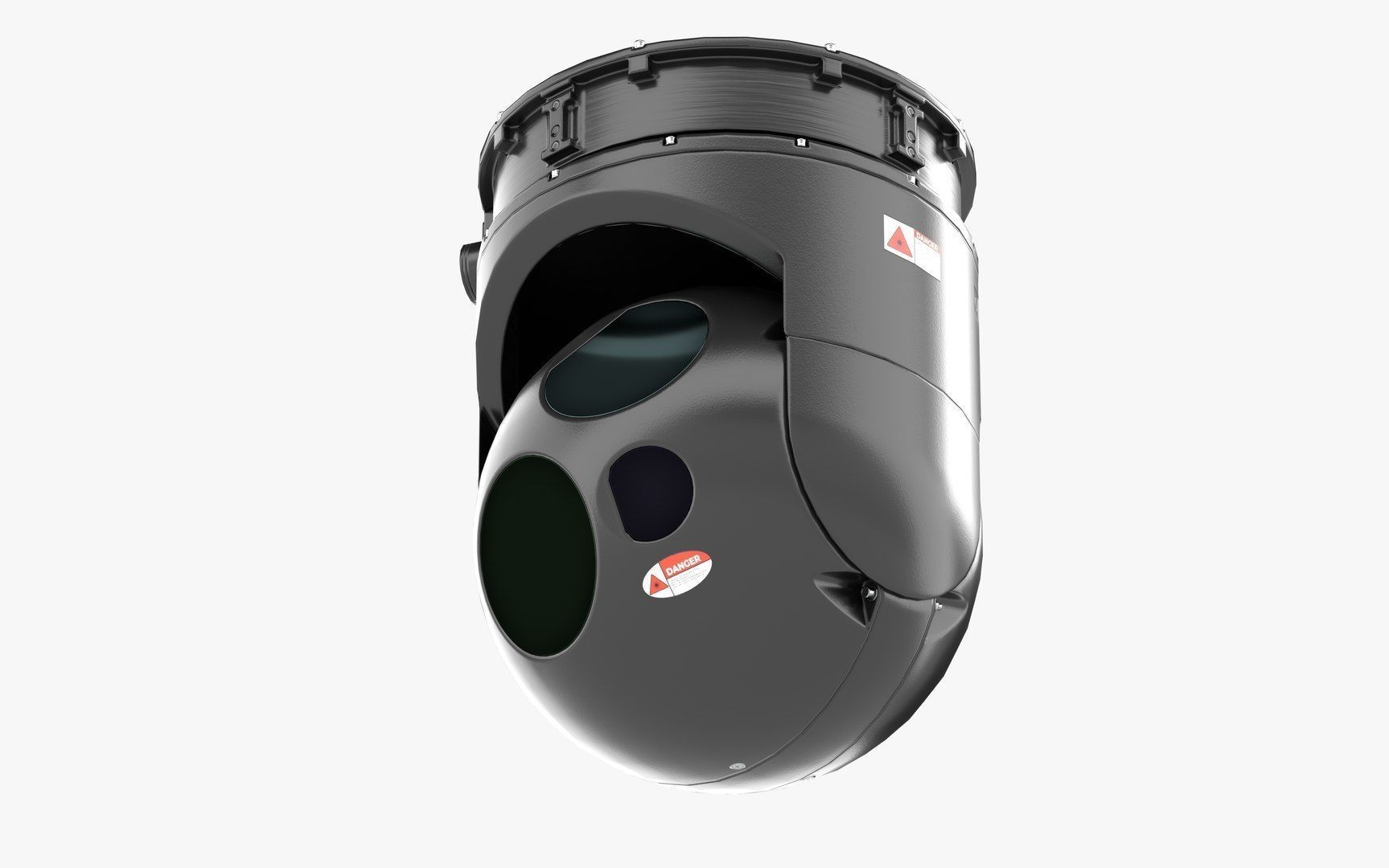 Wescam mx 10 Black GameReady LODs Drone Camera Low-poly 3D model_16