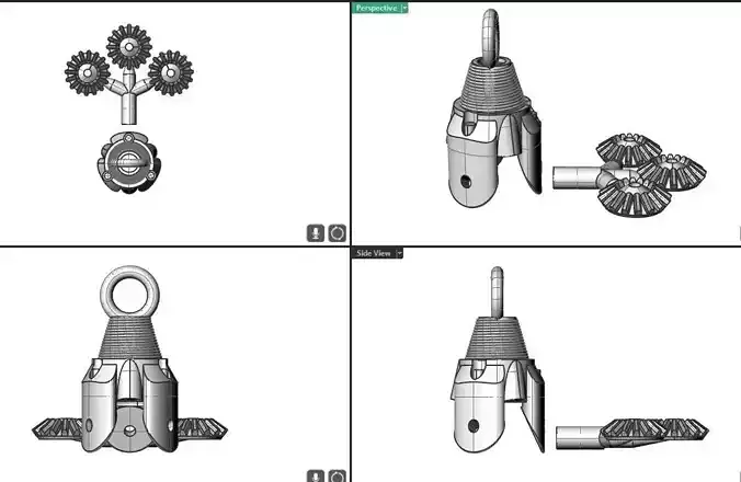 oil drill bit pendant 3D print model