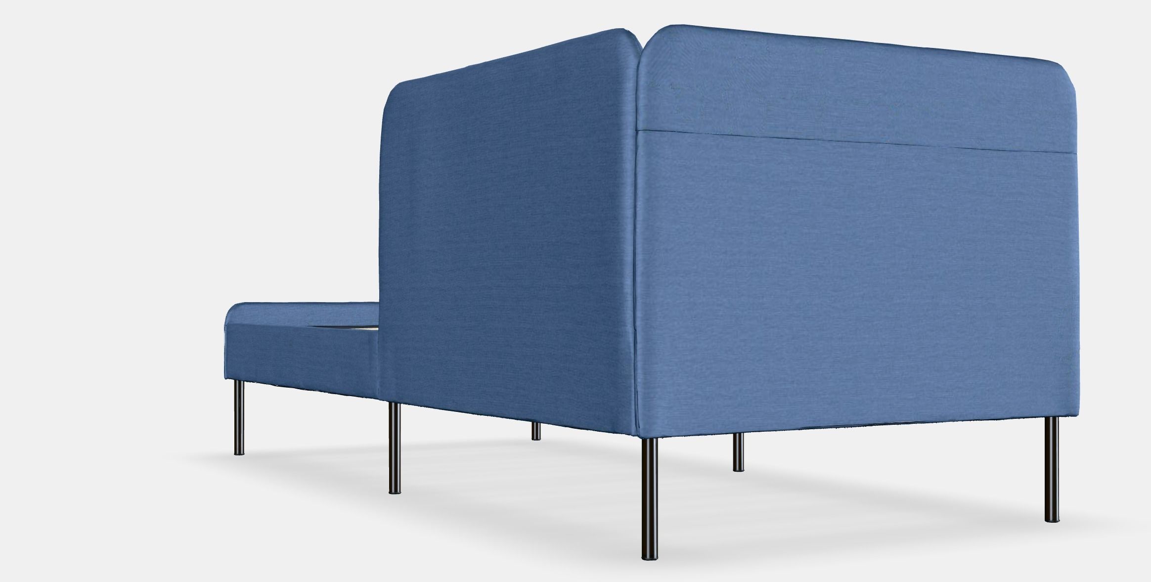 BLAKULLEN bed frame  corner headboard upholstered 3D model_2