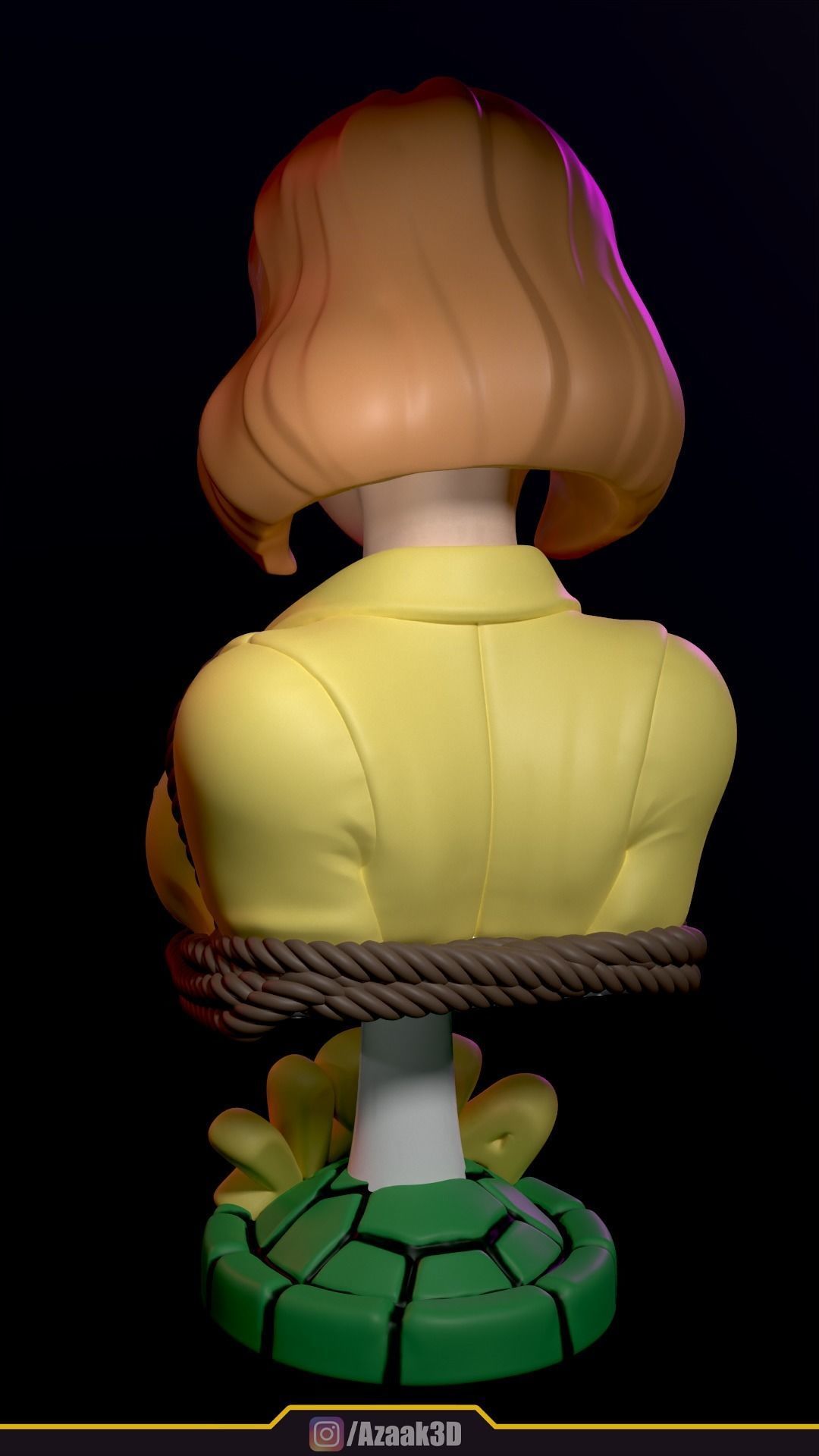 April ONeil Bust 3D print model_16