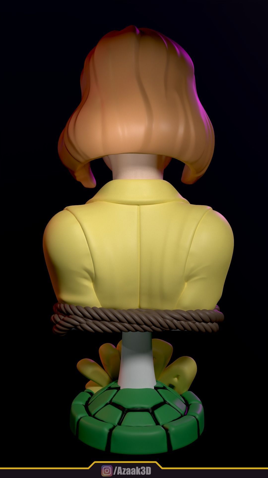 April ONeil Bust 3D print model_15