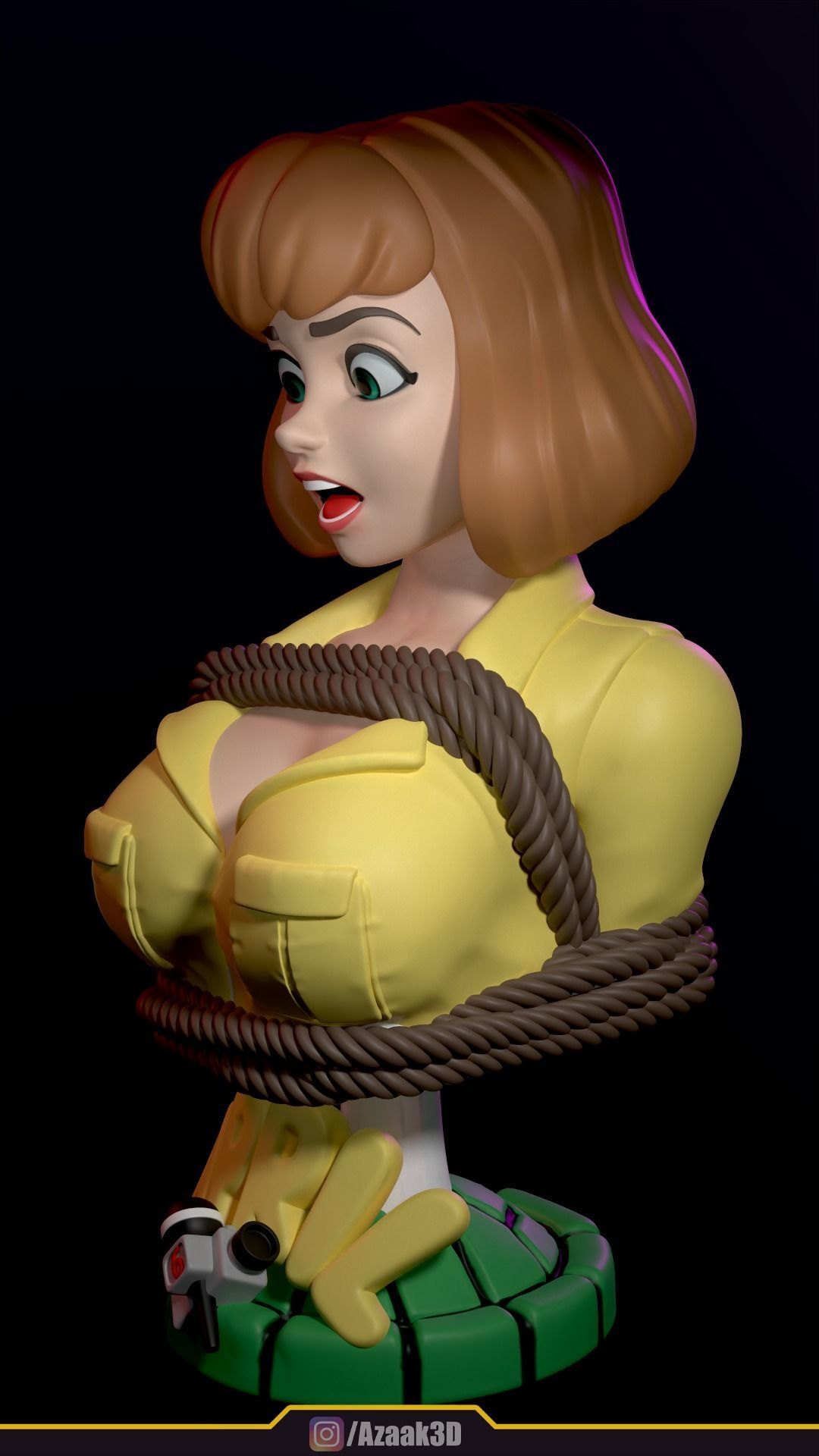 April ONeil Bust 3D print model_22