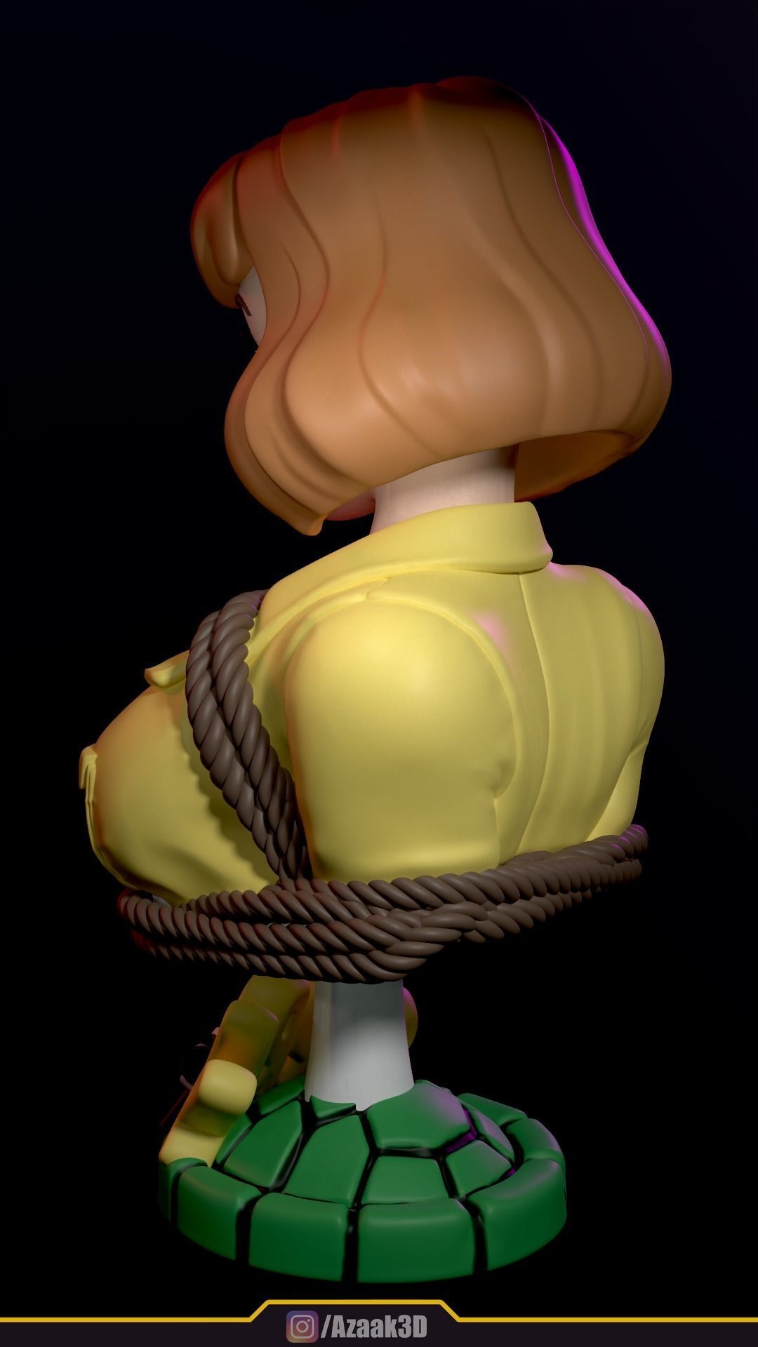 April ONeil Bust 3D print model_18