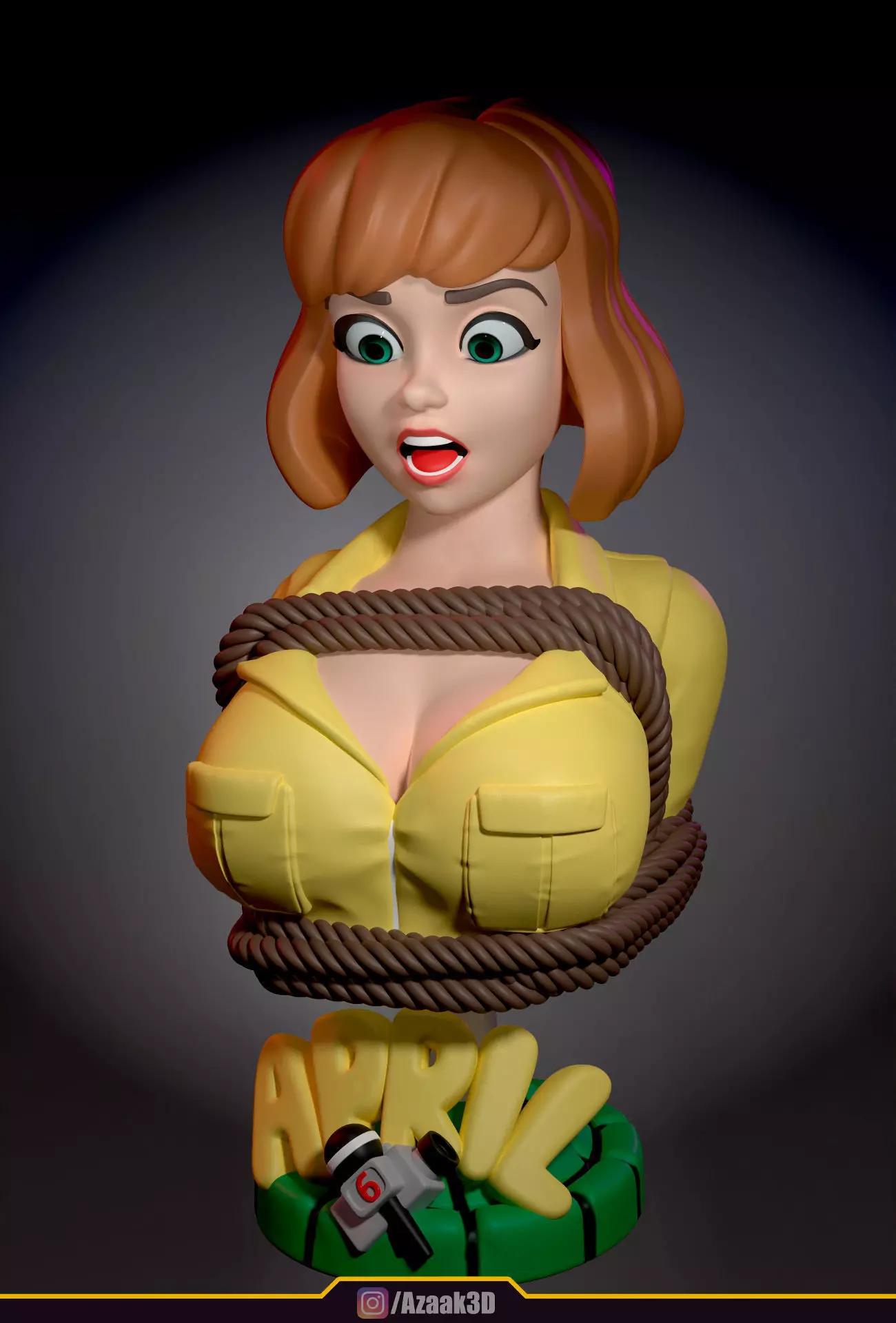 April ONeil Bust 3D print model_0