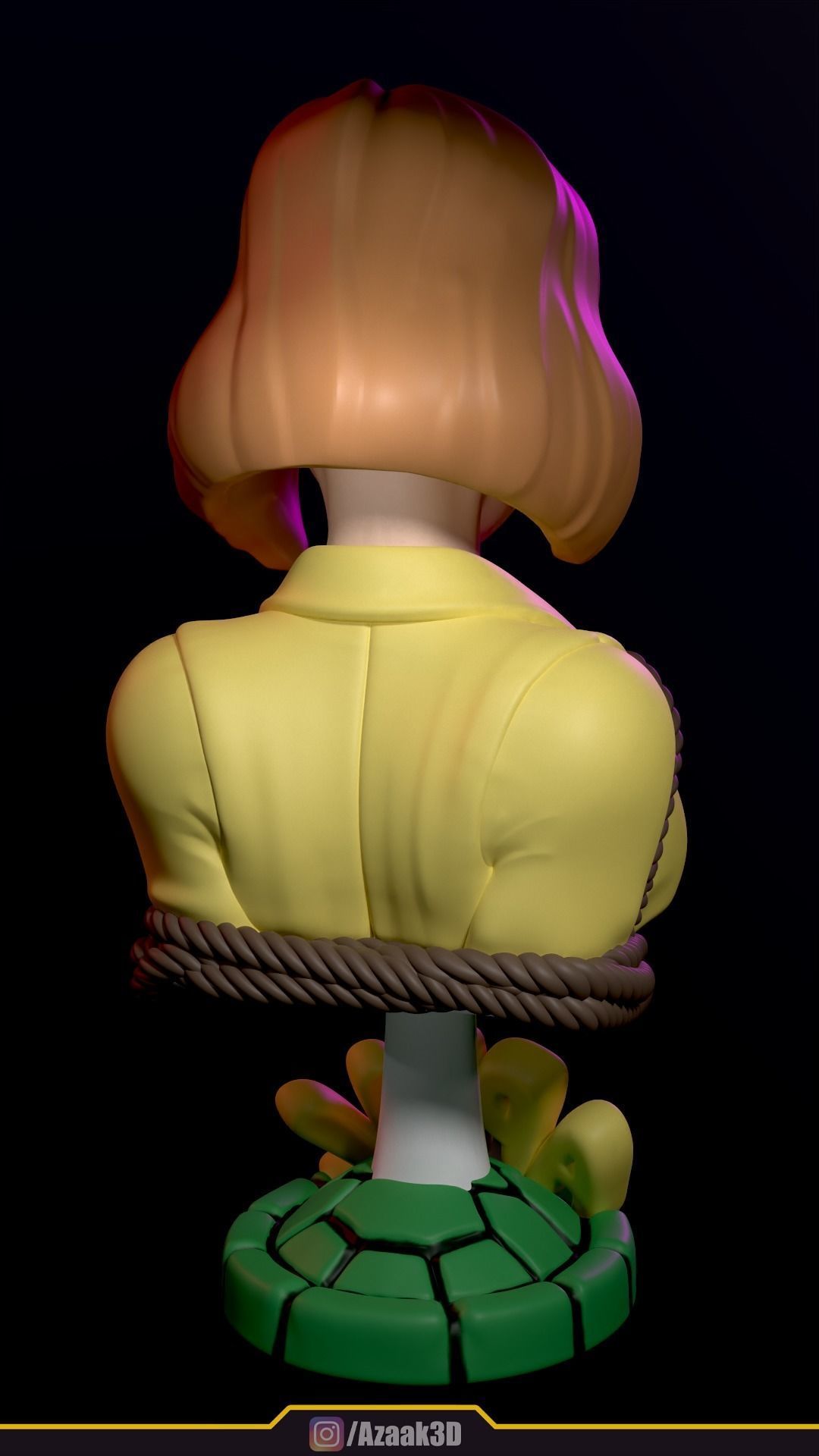 April ONeil Bust 3D print model_14