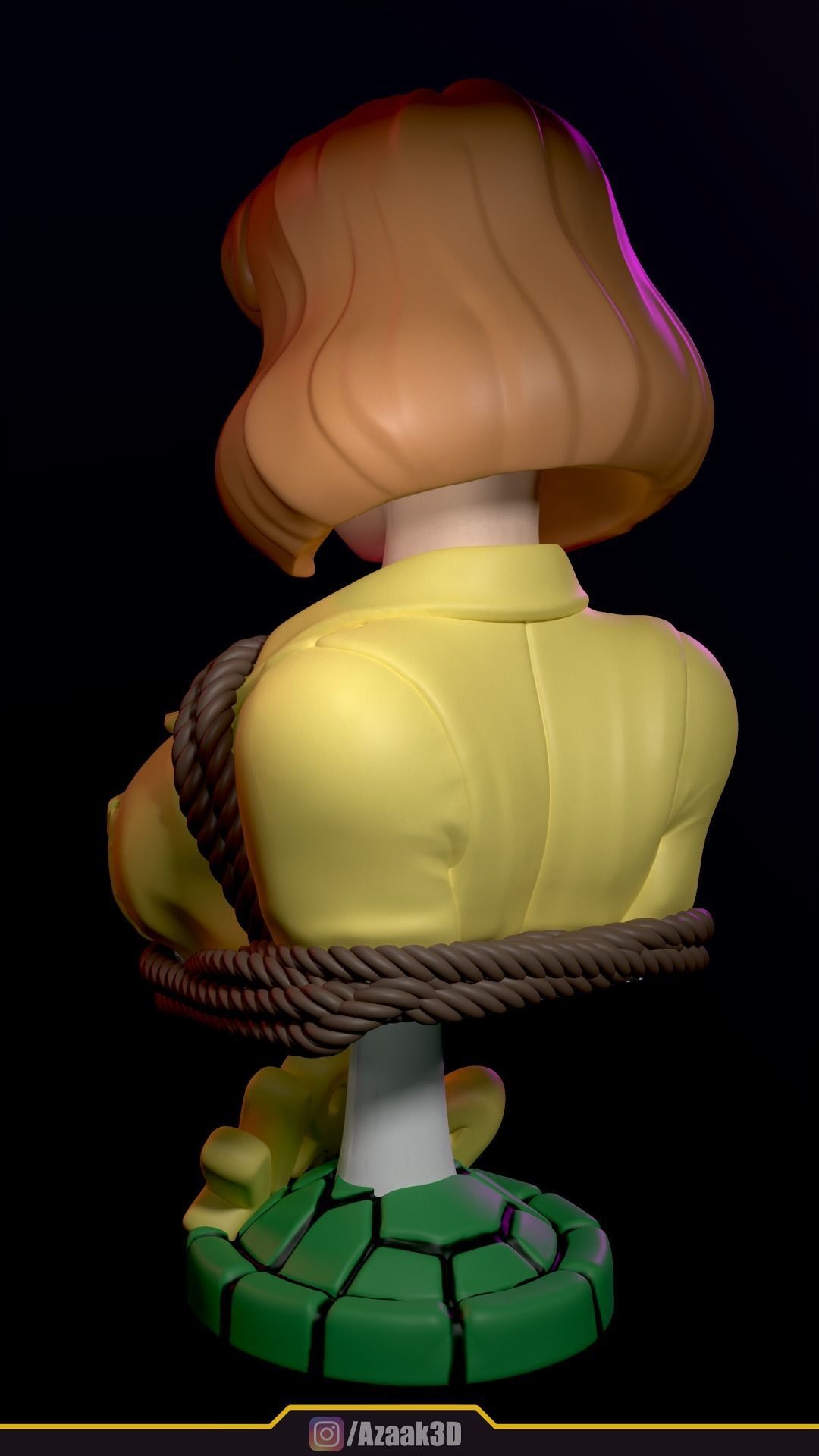 April ONeil Bust 3D print model_17