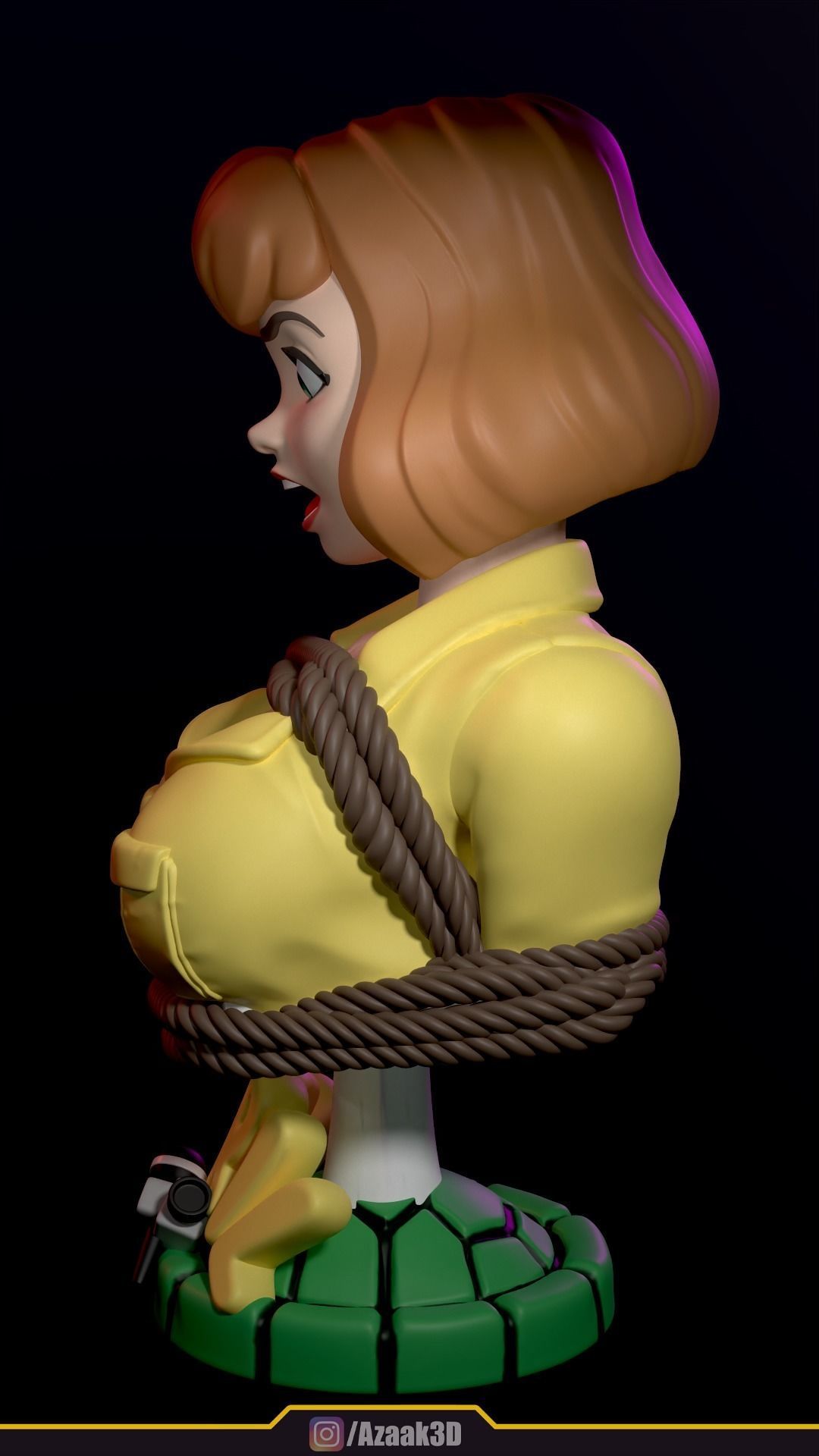 April ONeil Bust 3D print model_20