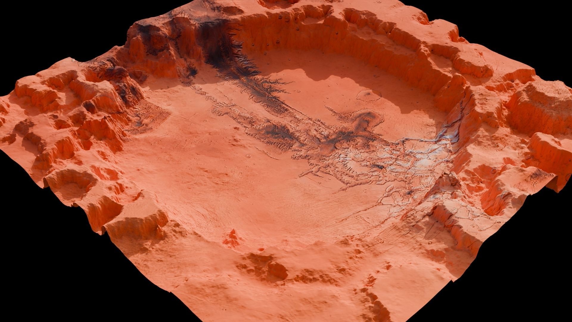 Landscape Crater 3D model 16K 3D model_2