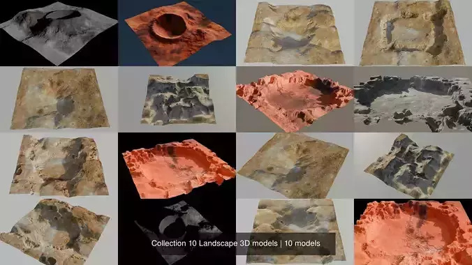 Collection 10 Landscape 3D models 