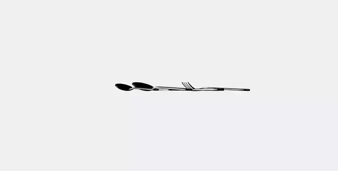 TILLAGD Cutlery 24 pcs Low-poly 3D model