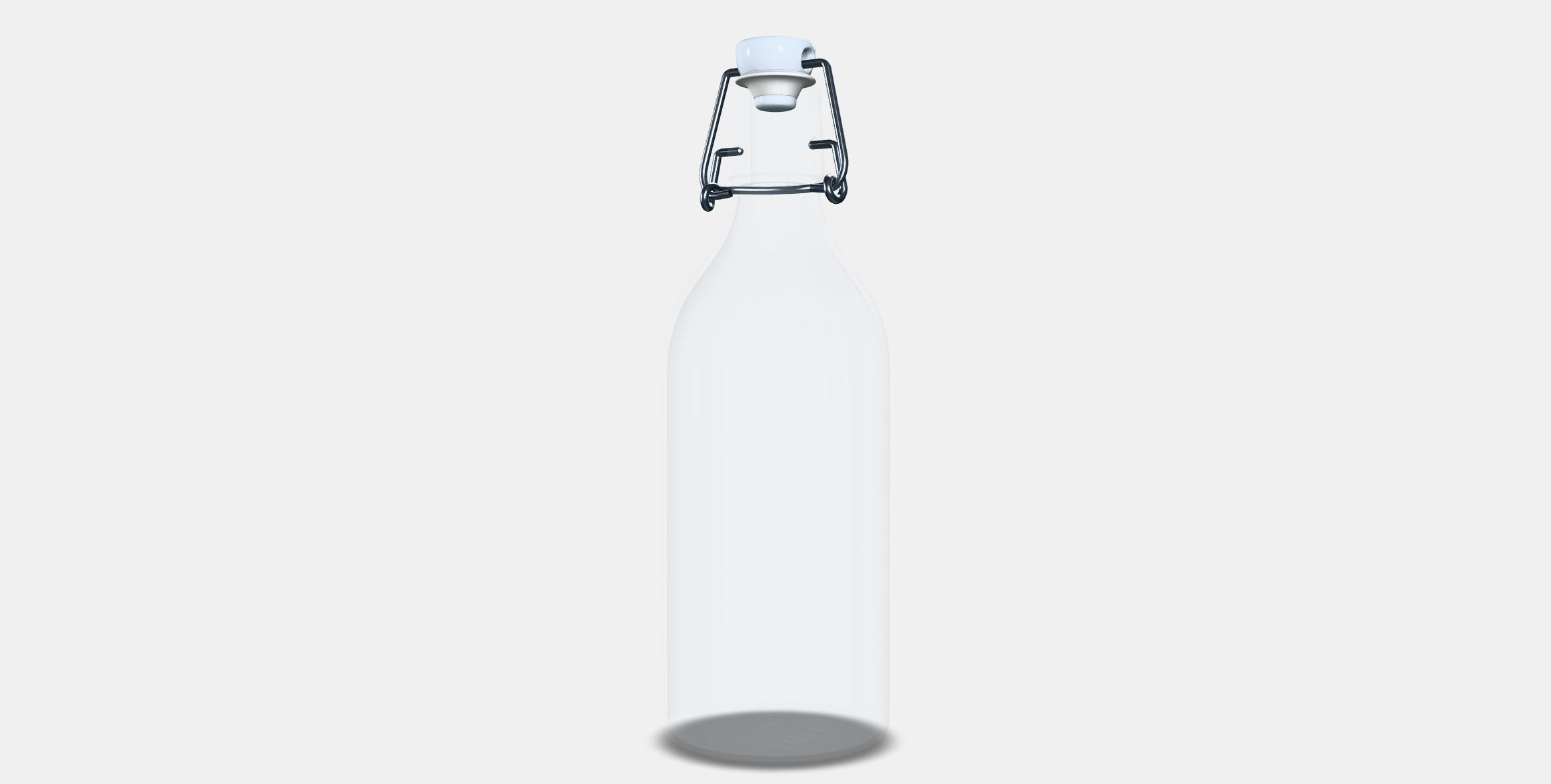 KORKEN bottle with cap Low-poly 3D model_5