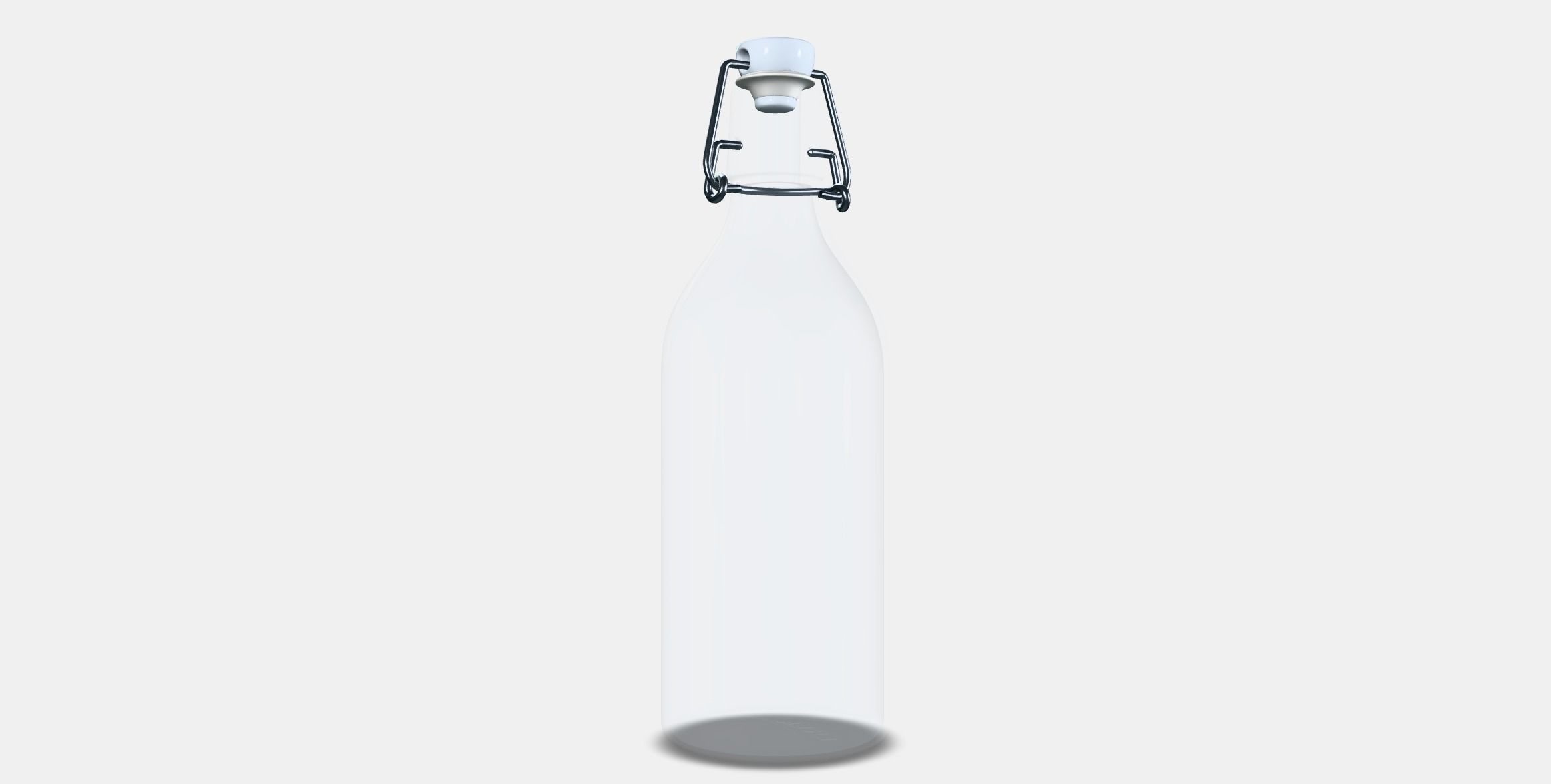 KORKEN bottle with cap Low-poly 3D model_16