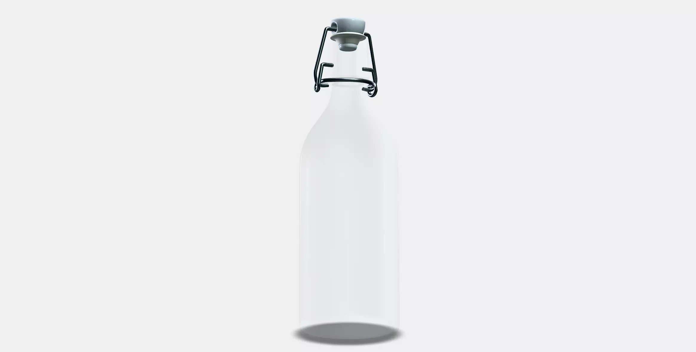 KORKEN bottle with cap Low-poly 3D model_0