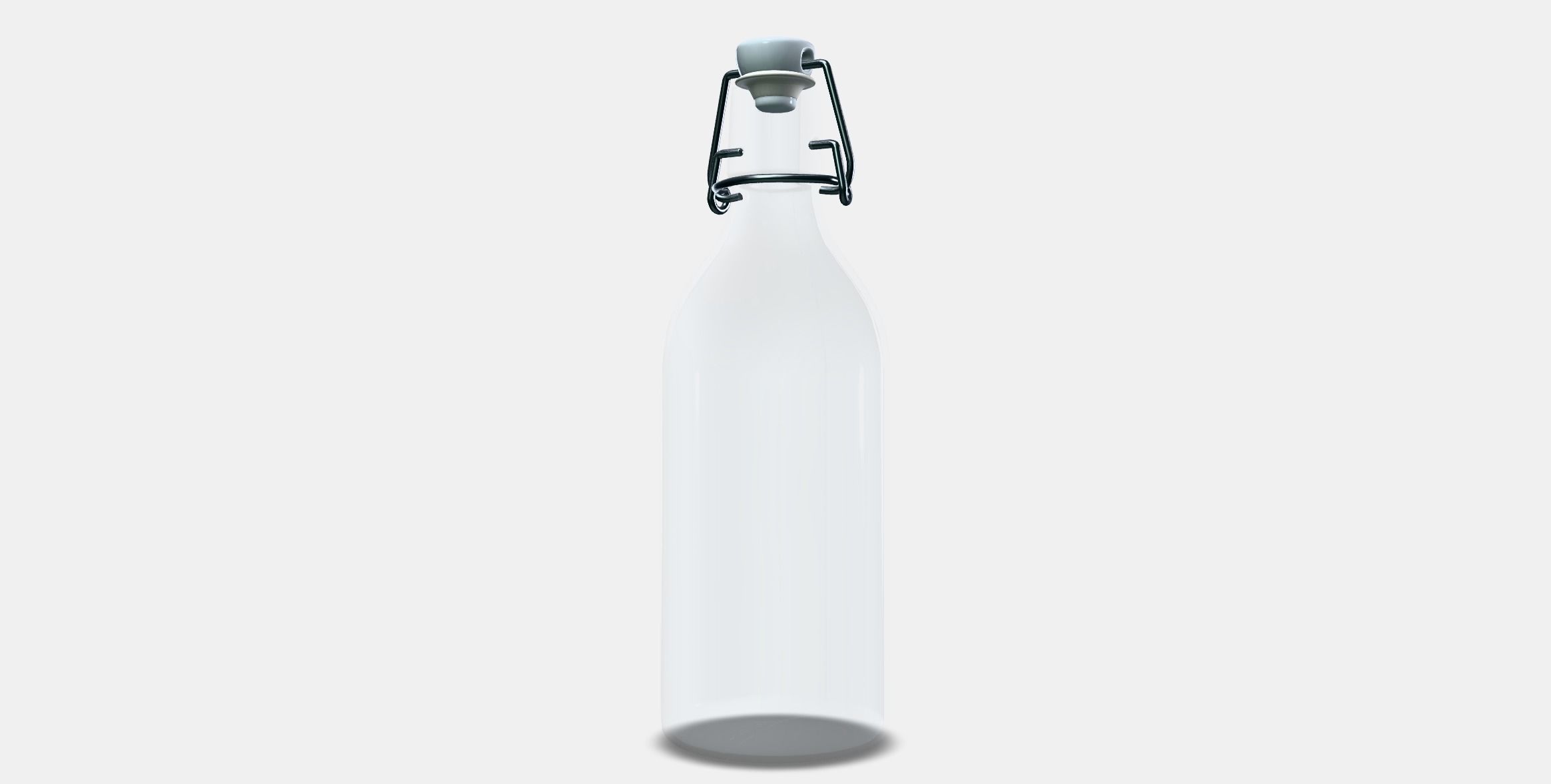 KORKEN bottle with cap Low-poly 3D model_12