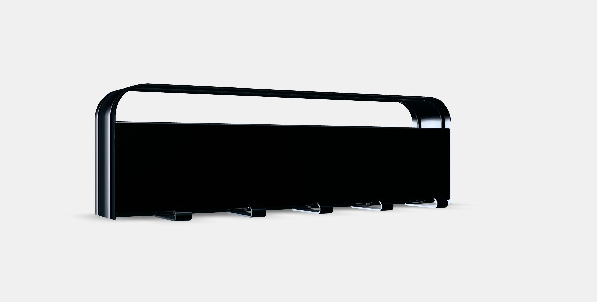 LILLASJON wall shelf with 5 hooks Low-poly 3D model_9