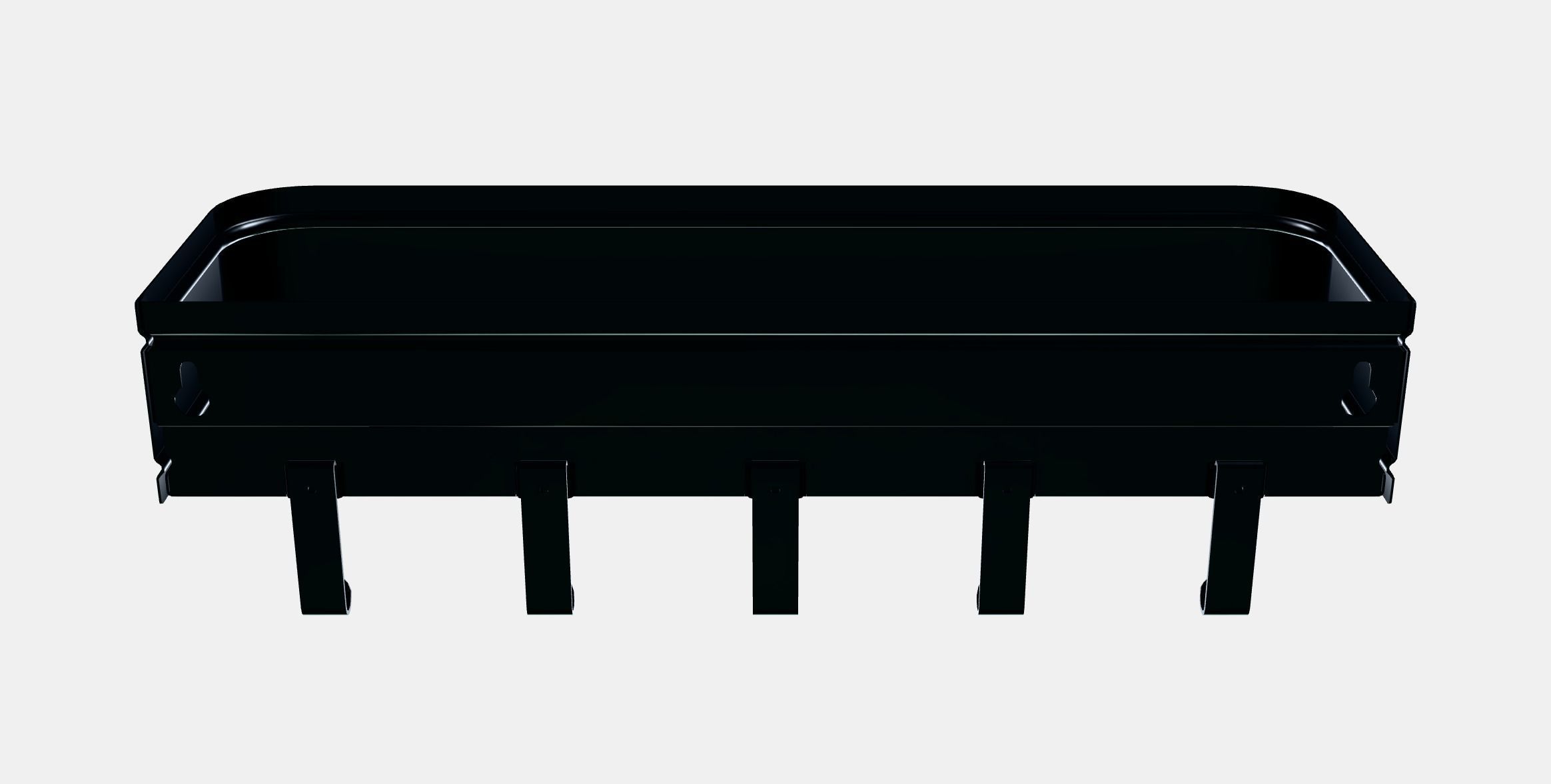 LILLASJON wall shelf with 5 hooks Low-poly 3D model_8